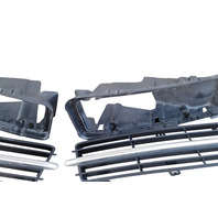 2007-2008 Acura TL Front Bumper Lower Fog Cover Grill And Bracket Housing Right/Left Set, 71107-SEP-A10ZA, F021, OEM, 2007, 2008