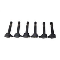 2004-2008 Acura TL Igniter Ignition Coil Plug 6 Piece Set V6 3.5L 30520-RCA-S01, F021, OEM, 2004, 2005, 2006, 2007, 2008