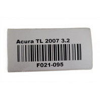 2004-2008 Acura TL Rear Left/Driver and Right/Passenger Bumper Retainer Bracket Set, 71593-SEP-A00, F021, OEM, 2004, 2005, 2006, 2007, 2008