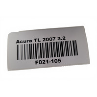 2007-2008 Acura TL Type-S Ignition Switch Immobilizer w/ Key 3.5L A/T 06350-SEP-A60, F021, OEM, 2007, 2008