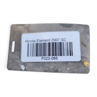 2006-2008 Honda Element Rear Quarter Cladding Right/Passenger Black, 74410-SCV-A20ZB, F022, OEM, 2006, 2007, 2008