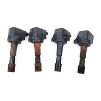2011-2016 Honda CR-Z CRZ Ignitor Ignition Coil Plug Set (4) 30520-RB0-S01, F023, OEM, 2011, 2012, 2013, 2014, 2015, 2016