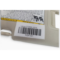 2013-2017 Lexus CT200h Sun Visor Shield Left/Right Set Beige, 74320-76150-A1, F024, OEM, 2013, 2014, 2015, 2016, 2017