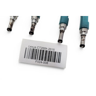 2011-2017 Lexus CT200h Fuel Injector Set Kit (4) 1.8L 4 Cylinder 23209-39196, F024, OEM, 2011, 2012, 2013, 2014, 2015, 2016, 2017