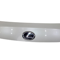 2014-2017 Lexus CT200h Liftgate Lower Trim Panel Garnish w/Emblem Sonic White, 76801-76010-A2, F024, OEM, 2014, 2015, 2016, 2017
