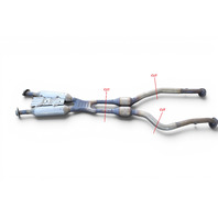 2013-2016 Lexus GS350 Center Exhaust Pipe Muffler Front 17410-31D30, F025, OEM, 2013, 2014, 2015, 2016
