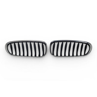 2003-2008 BMW Z4 Front Bumper Grill Grille Right/Left Set, 51-11-7-117-757, 51-11-7-117-758, F027, OEM, 2003, 2004, 2005, 2006, 2007, 2008
