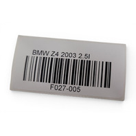 2003-2008 BMW Z4 Interior Door Pull Handle Front Right/Left Silver, Set, 51-41-7-042-877, 51-41-7-042-878, F027, OEM, 2003, 2004, 2005, 2006, 2007, 2008