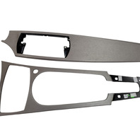 2003-2008 BMW Z4 Dash Center Console Trim Aluminium Set(3), 51-16-7-053-112, F027, OEM, 2003, 2004, 2005, 2006, 2007, 2008