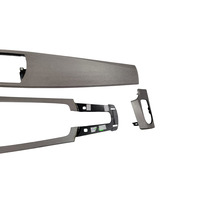 2003-2008 BMW Z4 Dash Center Console Trim Aluminium Set(3), 51-16-7-053-112, F027, OEM, 2003, 2004, 2005, 2006, 2007, 2008