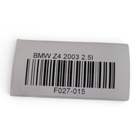 2003-2008 BMW Z4 Air Knee Bag Left/Driver Module Black, 72-12-7-054-182, F027, OEM, 2003, 2004, 2005, 2006, 2007, 2008