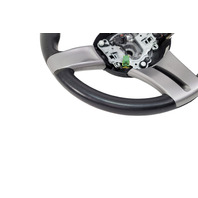 2003-2005 BMW Z4 Sport 3-Spoke Leather Chrome Line Steering Wheel Black, 32-30-6-758-158, F027, OEM, 2003, 2004, 2005