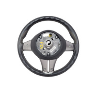 2003-2005 BMW Z4 Sport 3-Spoke Leather Chrome Line Steering Wheel Black, 32-30-6-758-158, F027, OEM, 2003, 2004, 2005