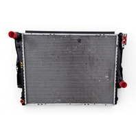 2003-2005 BMW Z4 Engine Cooling Radiator Assembly w/ Condenser, 17-11-9-071-518, F027, OEM, 2003, 2004, 2005