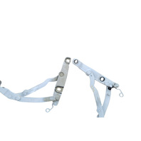 2003-2008 BMW Z4 Trunk Hinge w/Support Set Left/Right Set White 41-62-7-202-567, F027, OEM, 2003, 2004, 2005, 2006, 2007, 2008