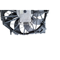 2003-2008 BMW Z4 A/C Radiator Cooling Fan Set w/ Shroud, 17-42-7-519-704, F027, OEM, 2003, 2004, 2005, 2006, 2007, 2008