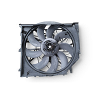 2003-2008 BMW Z4 A/C Radiator Cooling Fan Set w/ Shroud, 17-42-7-519-704, F027, OEM, 2003, 2004, 2005, 2006, 2007, 2008