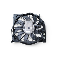 2003-2008 BMW Z4 A/C Radiator Cooling Fan Set w/ Shroud, 17-42-7-519-704, F027, OEM, 2003, 2004, 2005, 2006, 2007, 2008