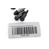 2003-2011 Honda Element Engine Coil Cover Bolts BLK Cap, 90013-PNC-010, F028, OEM, 2003, 2004, 2005, 2006, 2007, 2008, 2009, 2010, 2011