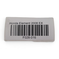 2003-2011 Honda Element EX Front Window Regulator Motor Right/Passenger 72210-SCV-A03, F028, OEM, 2003, 2004, 2005, 2006, 2007, 2008, 2009, 2010, 2011