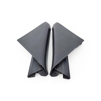 2003-2011 Honda Element Front Door Sash Corner Garnish Cover Left/Right Set 72480-SCV-A00ZA, F028, OEM, 2003, 2004, 2005, 2006, 2007, 2008, 2009, 2010, 2011