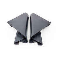 2003-2011 Honda Element Front Door Sash Corner Garnish Cover Left/Right Set 72480-SCV-A00ZA, F028, OEM, 2003, 2004, 2005, 2006, 2007, 2008, 2009, 2010, 2011