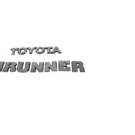2003-2009 Toyota 4Runner Trunk Lid Liftgate Tailgate Back Door 'TOYOTA' '4RUNNER' Emblem Set, 75445-35050, F029, OEM, 2003, 2004, 2005, 2006, 2007, 2008, 2009