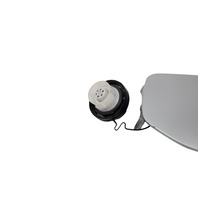 2003-2009 Toyota 4Runner Fuel Filler Gas Lid Door Silver Metallic, 77350-35050, F029, OEM, 2003, 2004, 2005, 2006
