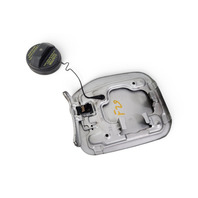 2003-2009 Toyota 4Runner Fuel Filler Gas Lid Door Silver Metallic, 77350-35050, F029, OEM, 2003, 2004, 2005, 2006