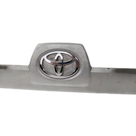 2003-2009 Toyota 4Runner Liftgate Lower Trim Panel Garnish w/Emblem Silver Metallic, 76801-35380-B0, F029, OEM, 2003, 2004, 2005, 2006, 2007, 2008, 2009