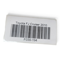 2007-2014 Toyota FJ Cruiser Door Panel Rear Left/Driver Black, 67640-35B70-B5, F030, OEM, 2007, 2008, 2009, 2010, 2011, 2012, 2013, 2014