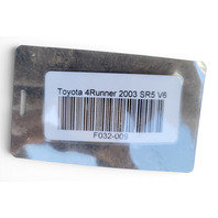 2003-2005 Toyota 4Runner Body Transmission Valve V6 6 Cyl, 35410-35780, F032, OEM, 2003, 2004, 2005