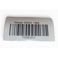 1991-1994 Nissan 300ZX Door Panel Lining Left/Driver Black 80901-45P00, F034, OEM, 1991, 1992, 1993, 1994