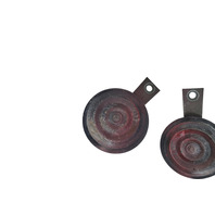 1991-1994 Nissan 300ZX High & Low Pitch Tone Horn Set Complete Assembly, 25620-3B800, 25610-88M00, F034, OEM, 1991, 1992, 1993, 1994