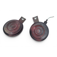 1991-1994 Nissan 300ZX High & Low Pitch Tone Horn Set Complete Assembly, 25620-3B800, 25610-88M00, F034, OEM, 1991, 1992, 1993, 1994