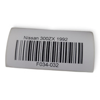 1991-1994 Nissan 300ZX Front Left/Driver Seat Belt Buckle, 86843-45P00, F034, OEM, 1991, 1992, 1993, 1994