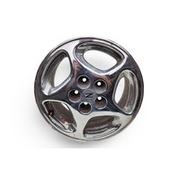 1990-1996 Nissan 300ZX Factory Chrome Wheel Rim 16X7.5 Right/Passenger 5 Spoke, 40300-40P92, #4, F034, OEM, 1990, 1991, 1992, 1993, 1994, 1995, 1996