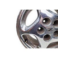 1990-1996 Nissan 300ZX Factory Chrome Wheel Rim 16X7.5 Right/Passenger 5 Spoke, 40300-40P92, #4, F034, OEM, 1990, 1991, 1992, 1993, 1994, 1995, 1996