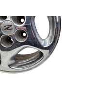 1990-1996 Nissan 300ZX Factory Chrome Wheel Rim 16X7.5 Left/Driver 5 Spoke, 40300-40P93, #2, F034, OEM, 1990, 1991, 1992, 1993, 1994, 1995, 1996