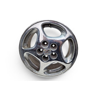 1990-1996 Nissan 300ZX Factory Chrome Wheel Rim 16X7.5 Left/Driver 5 Spoke, 40300-40P93, #2, F034, OEM, 1990, 1991, 1992, 1993, 1994, 1995, 1996