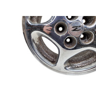 1990-1996 Nissan 300ZX Factory Chrome Wheel Rim 16X7.5 Left/Driver 5 Spoke, 40300-40P93, #1, F034, OEM, 1990, 1991, 1992, 1993, 1994, 1995, 1996