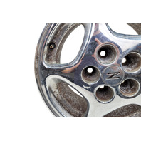 1990-1996 Nissan 300ZX Factory Chrome Wheel Rim 16X7.5 Left/Driver 5 Spoke, 40300-40P93, #1, F034, OEM, 1990, 1991, 1992, 1993, 1994, 1995, 1996