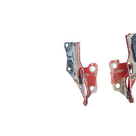 1990-1996 Nissan 300ZX Hood Hinge Left/Right Side Pair Red 65451-30P00, 65450-30P00, F034, OEM, 1990, 1991, 1992, 1993, 1994, 1995, 1996