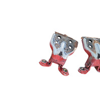 1990-1996 Nissan 300ZX Door Hinge Upper/Lower Set Right/Passenger Red 80400-44P00, F034, OEM, 1990, 1991, 1992, 1993, 1994, 1995, 1996