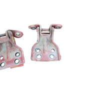 1990-1996 Nissan 300ZX Door Hinge Upper/Lower Set Left/Driver Red 80401-44P00, F034, OEM, 1990, 1991, 1992, 1993, 1994, 1995, 1996