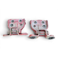 1990-1996 Nissan 300ZX Door Hinge Upper/Lower Set Left/Driver Red 80401-44P00, F034, OEM, 1990, 1991, 1992, 1993, 1994, 1995, 1996