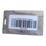 2013-2020 Lexus GS350 Rear Anti-Skid ABS Speed Sensor RWD Left/Driver, 89546-30080, F035, OEM, 2013, 2014, 2015, 2016, 2017, 2018, 2019, 2020