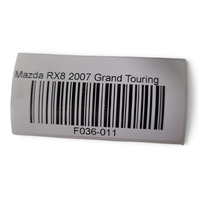 2004-2011 Mazda RX-8 RX8 High Low Horn Set Kit Factory F151-66-79YA, F036, OEM, 2004, 2005, 2006, 2007, 2008, 2009, 2010, 2011
