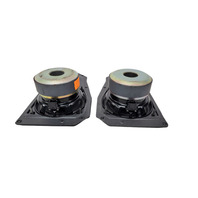2003&ndash;2008 BMW Z4 E85 E85 Top HiFi Rear Subwoofer Speaker Pair w/ Mounting Plates, 65-13-9-143-268, F038, OEM, 2003, 2004, 2005, 2006, 2007, 2008