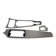 2003-2008 BMW Z4 E85 Dash Center Console Trim Aluminium Set(3), 51-16-7-053-112, F038, OEM, 2003, 2004, 2005, 2006, 2007, 2008